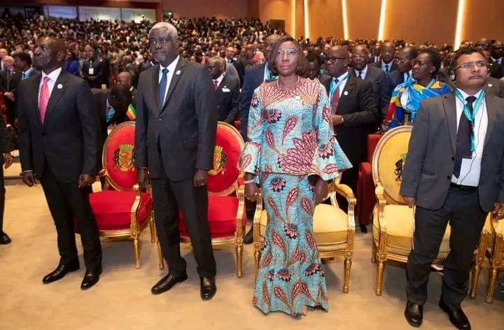 Sommet des 3 bassins : la Présidente du Sénat ivoirien, Kandia Camara à la tribune 1 WhatsApp Image 2023 10 29 at 16.15.27