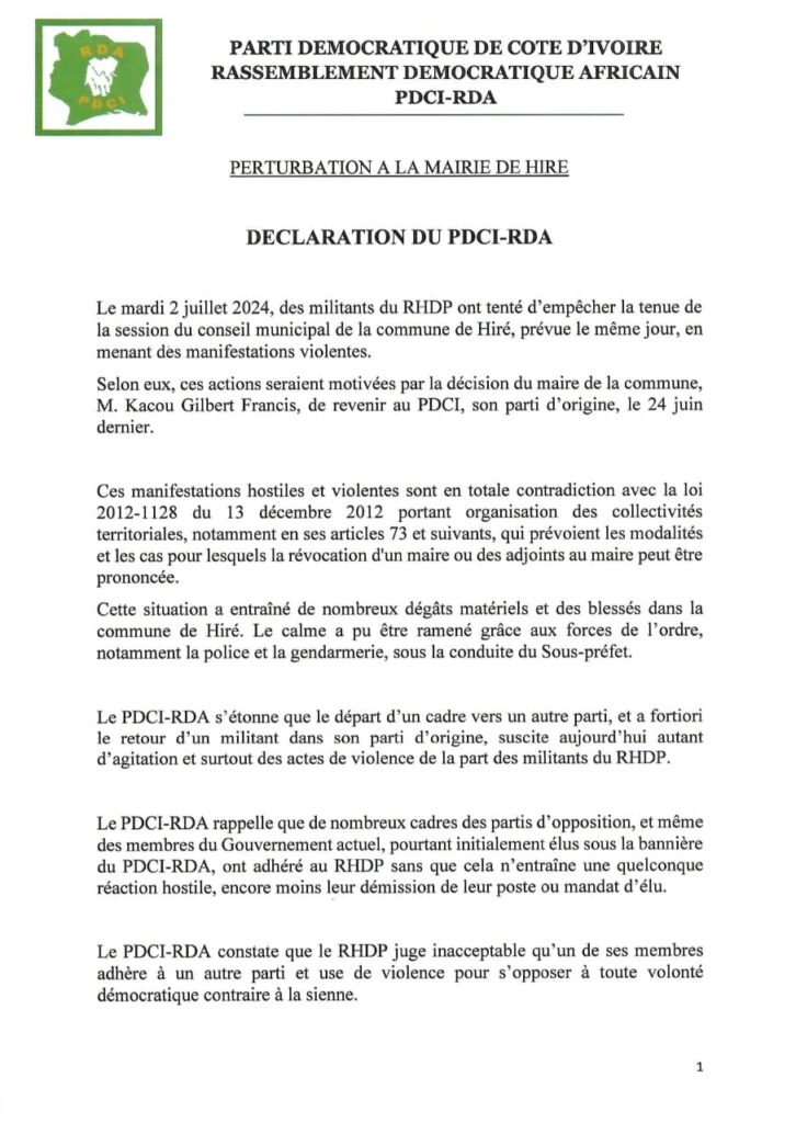 Démission publique de l’ex-déléguée communale de Pdci-rda à Akoupé: La réaction du parti 1 449709357 1006643614581584 2358793794218799790 n