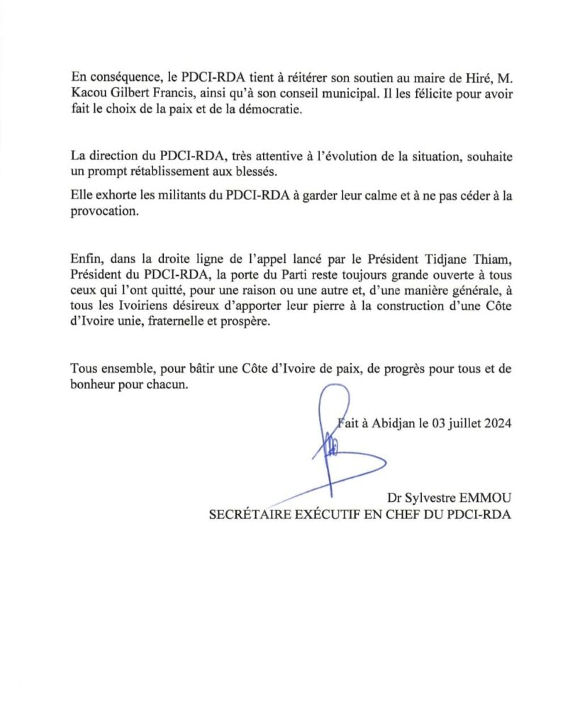 Démission publique de l’ex-déléguée communale de Pdci-rda à Akoupé: La réaction du parti 2 449753590 1006643657914913 5310884946021003322 n