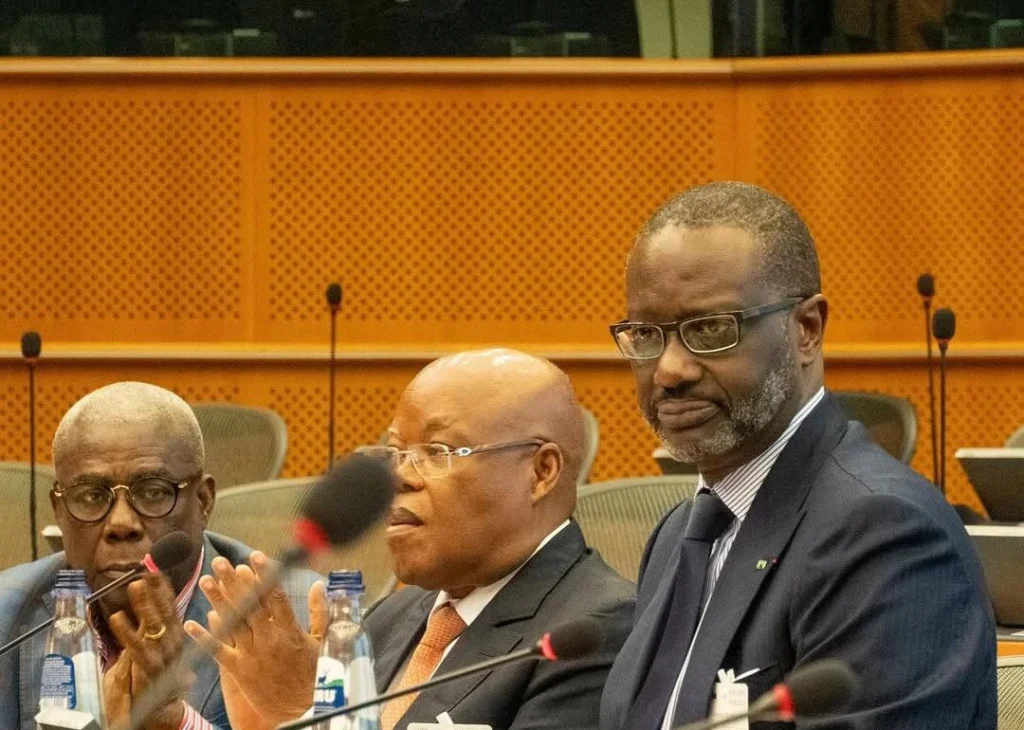 Tidjane Thiam recu au Parlement europeen a Bruxelles e1747639064193
